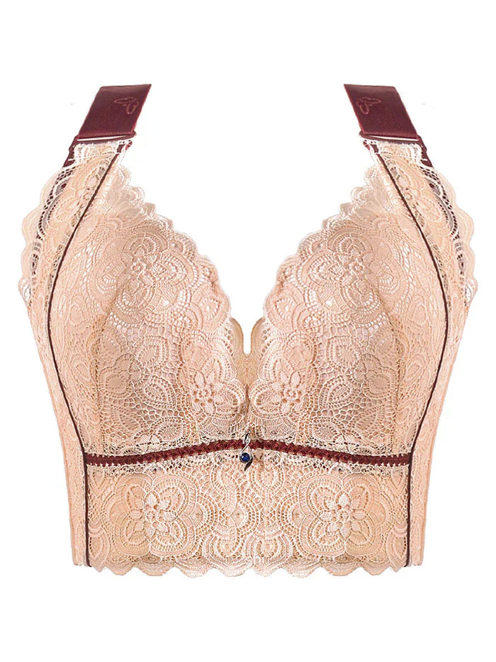 PACK OF 3 Breathable Lace Longline Wire-free Push Up Bras