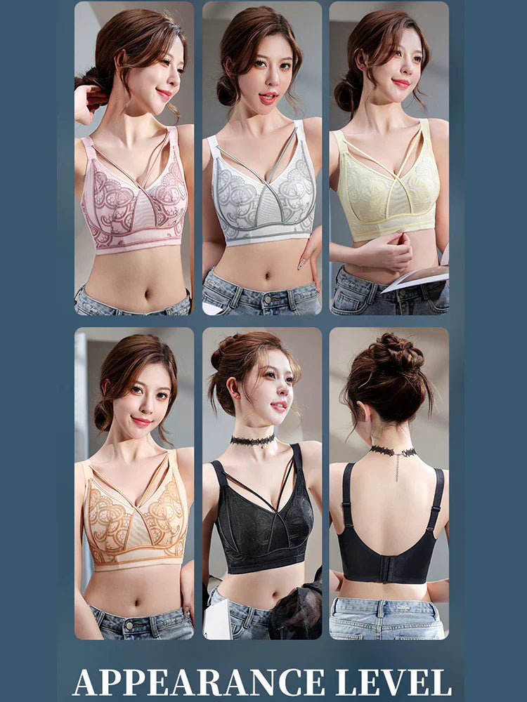 Pack Of 3 Summer Thin Wireless Bra with Minimizing Effect