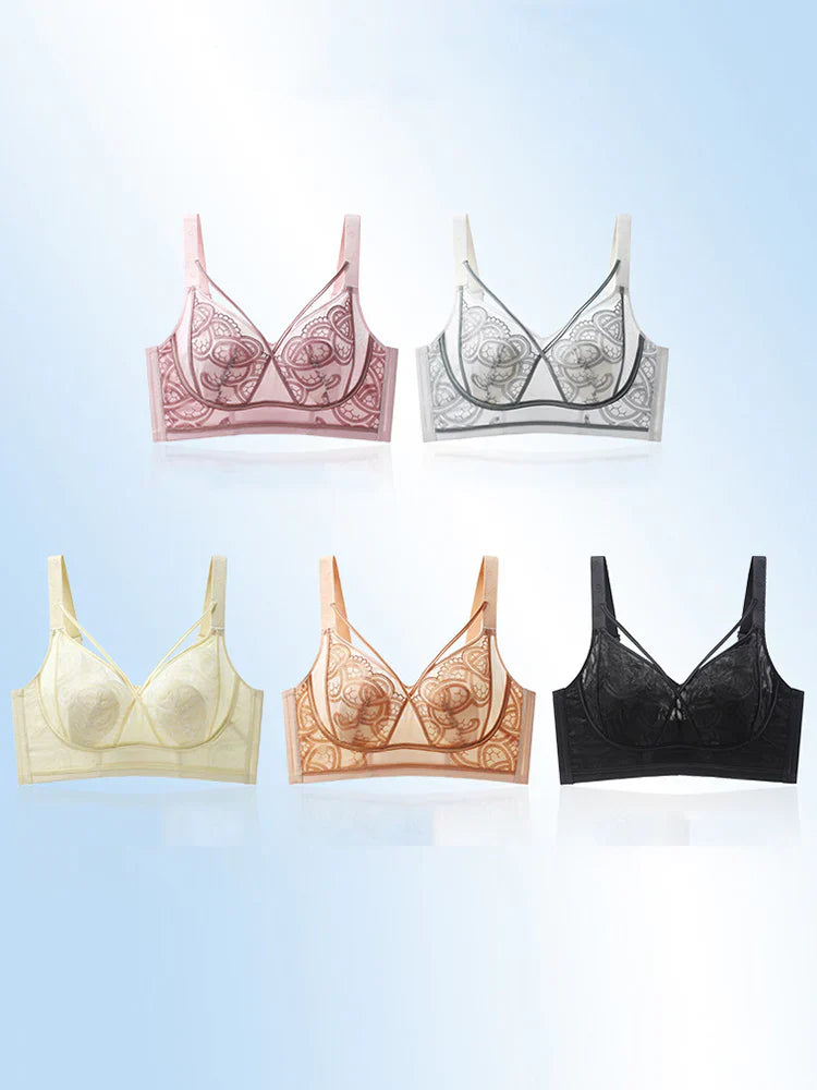 Pack Of 3 Summer Thin Wireless Bra with Minimizing Effect