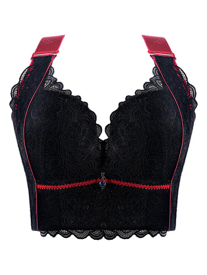 PACK OF 3 Breathable Lace Longline Wire-free Push Up Bras