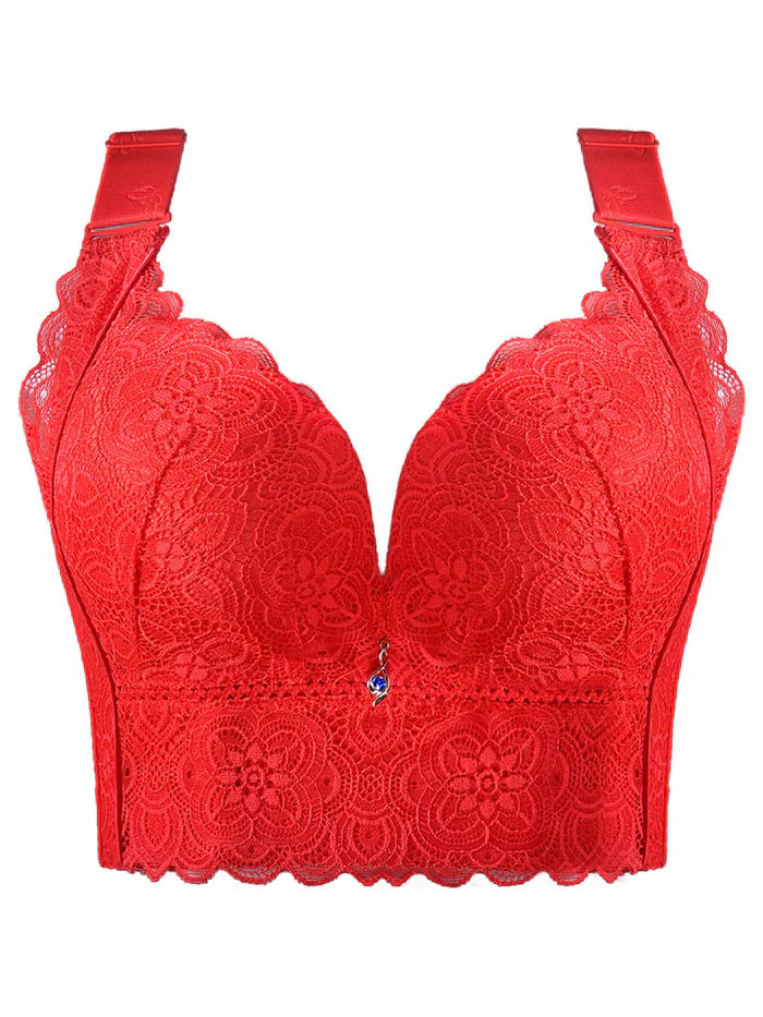 PACK OF 3 Breathable Lace Longline Wire-free Push Up Bras