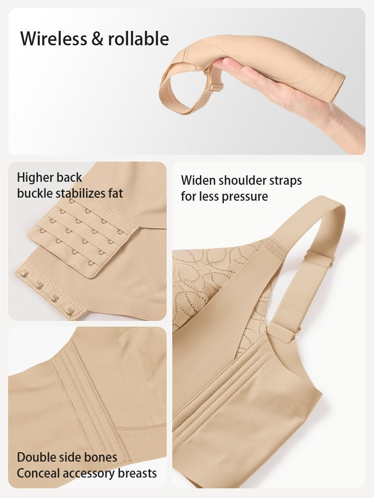 PACK OF 3:  VEIMIA Lifting Minimizer Bra For Big Breasts Anti-sagging, Ultra-thin Cups With Invisible Foundation Color Design