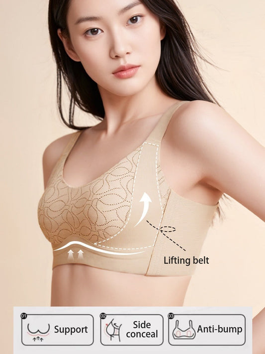 PACK OF 3:  VEIMIA Lifting Minimizer Bra For Big Breasts Anti-sagging, Ultra-thin Cups With Invisible Foundation Color Design