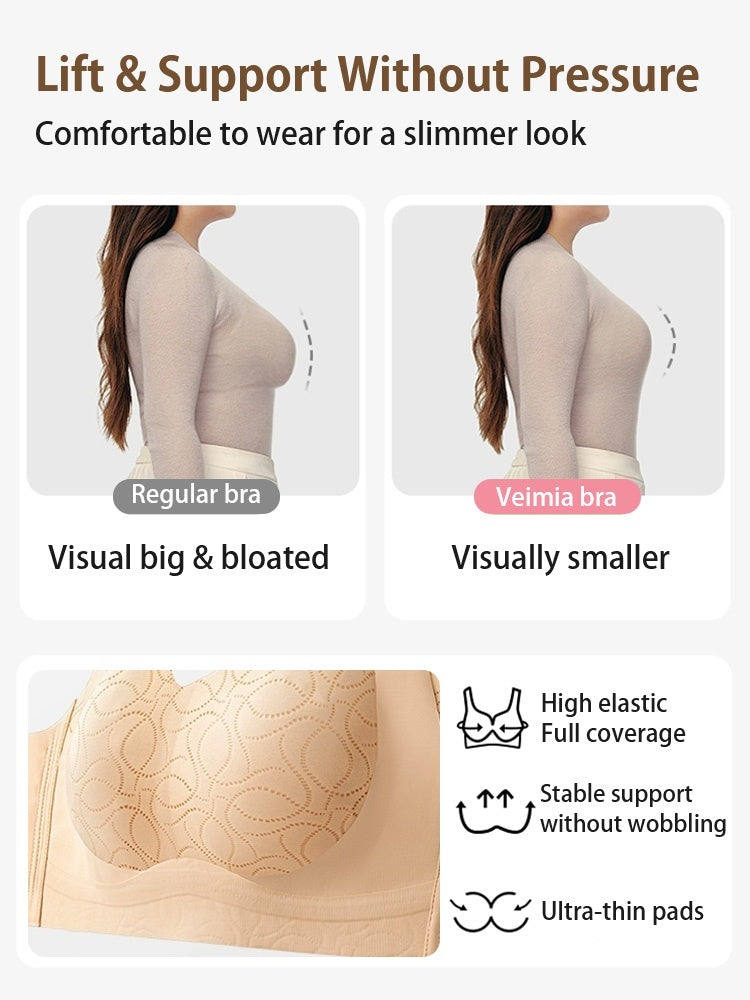 PACK OF 3:  VEIMIA Lifting Minimizer Bra For Big Breasts Anti-sagging, Ultra-thin Cups With Invisible Foundation Color Design