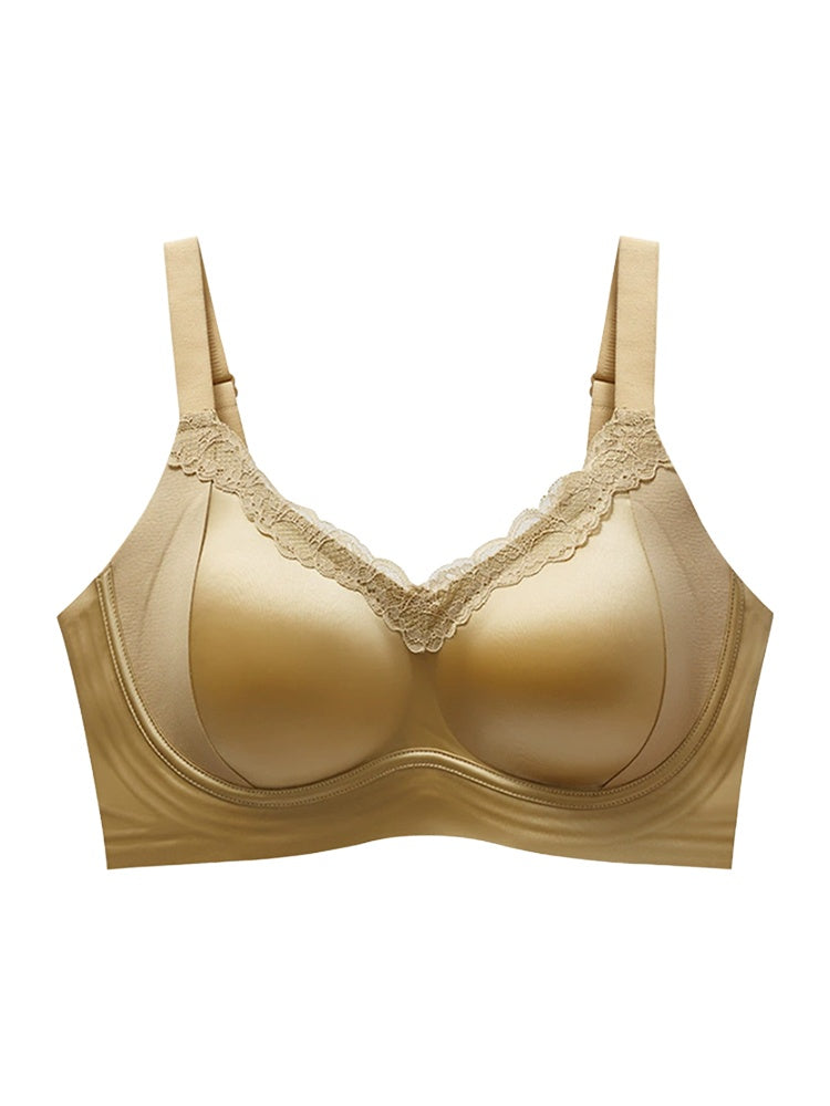 PACK OF 3: VEIMIA Delicate Lace Bra Anti-sagging Lift & Wireless Soft Support With Airy Pads, Silky Satin For Gentle Comfort