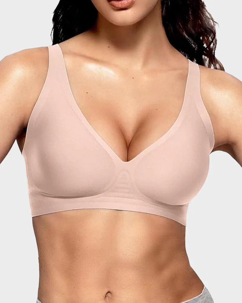 Pack of 3 Seamless Deep V Push-Up Wireless Bra