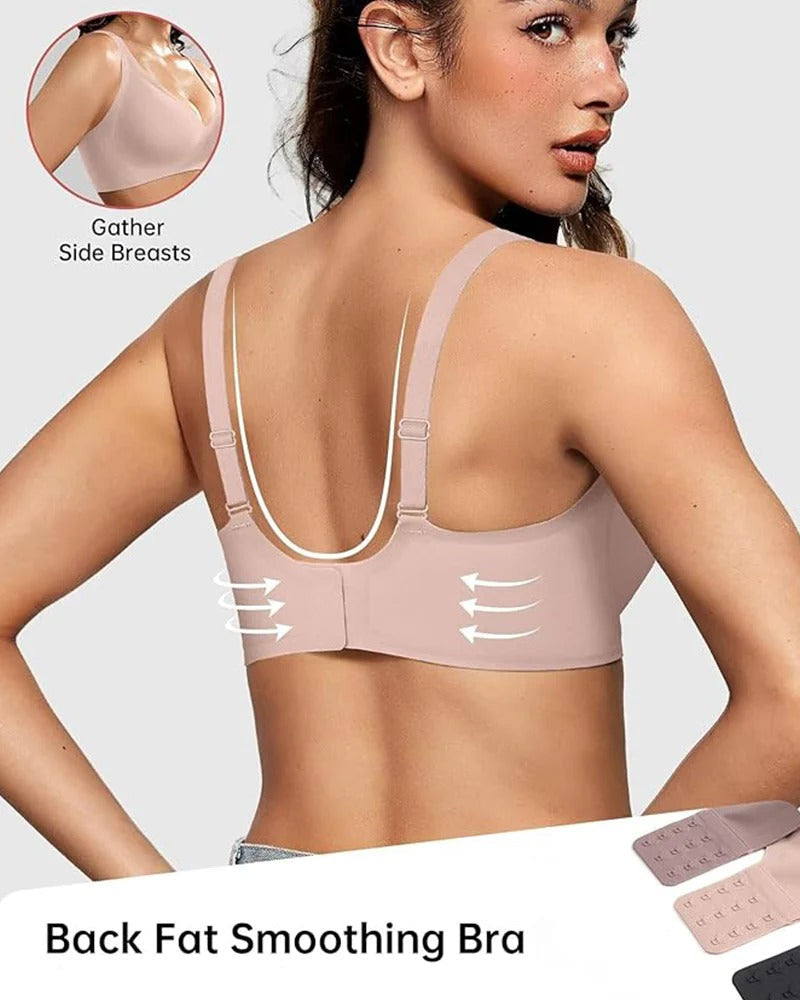 Pack of 3 Seamless Deep V Push-Up Wireless Bra