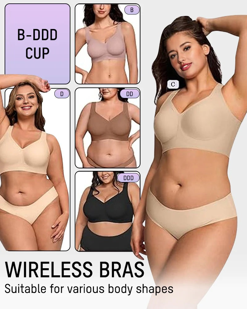 Pack of 3 Comfortable Wireless Full Coverage Jelly Smoothing Bra