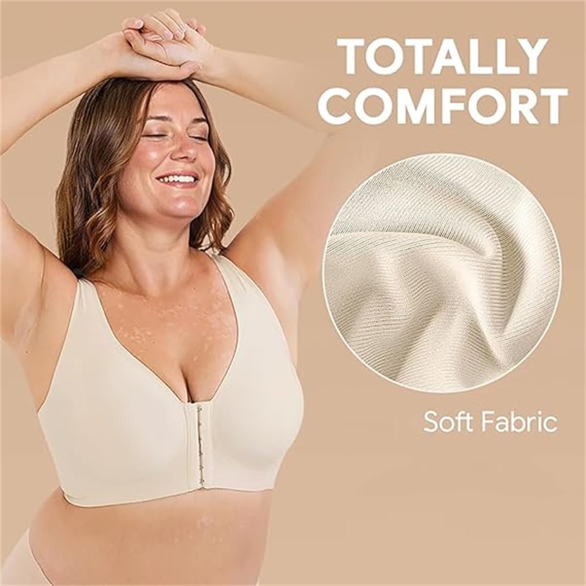 Pack of 3 Seamless Front Buckle Cross Back Shaping Bra