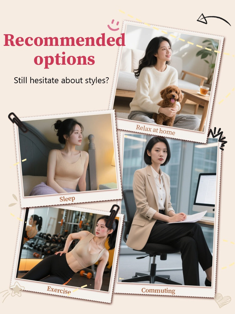 PACK OF 3: VEIMIA Wireless Cami Bras – No Buckles